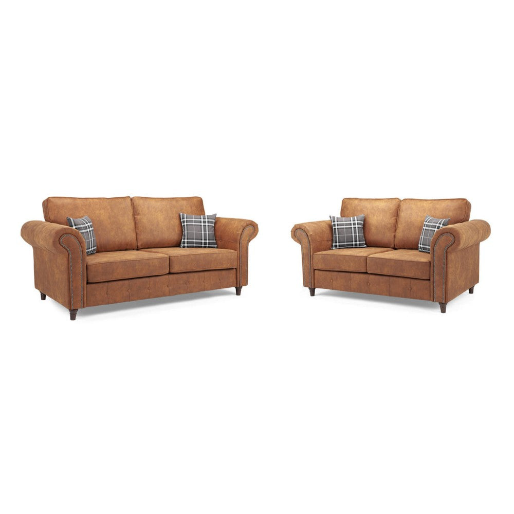 Oakland 3+2 Seater Sofa in Tan