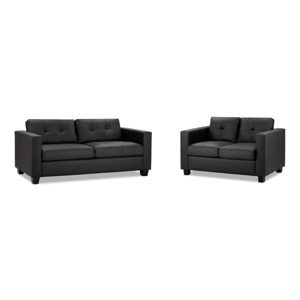 Jerry 3+2 Set Sofa in Black