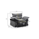 Switch Logan Armchair in Black/Grey 3 image
