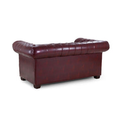 Chesterfield 2 Seater Sofa in Oxblood Red