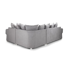 Verona Scatterback Right Hand Facing Corner Sofa in Grey