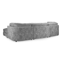 Bishop Fullback U Shape Sofa in Platinum