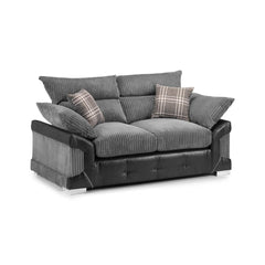 Logan 2 Seater Sofa in Black/Grey