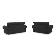 Verona 3+2 Set Sofa in Black