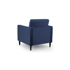 Harper Armchair in Plush Blue