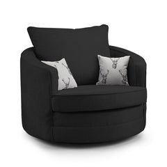 Verona Swivel Chair in Black