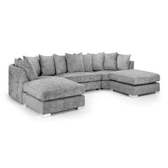 Bishop Scatterback U Shape Corner Sofa in Platinum