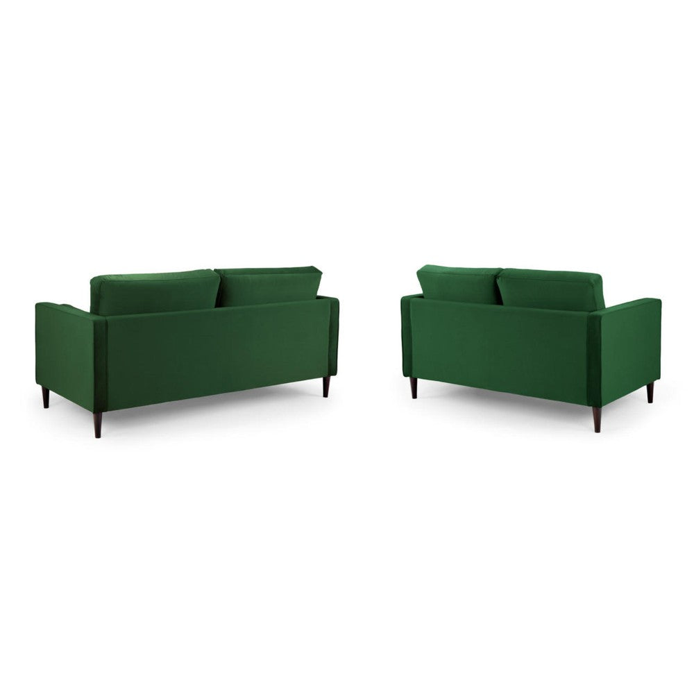 Harper 3+2 Set Sofa in Plush Green