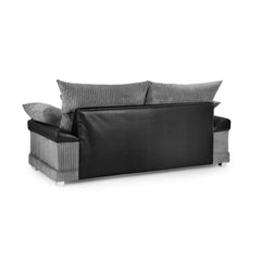 Logan 3 Seater Sofa in Black/Grey