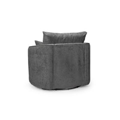 Shannon Swivel Chair in Black/Grey