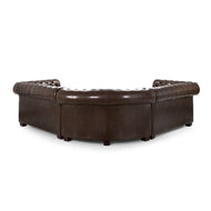 Chesterfield Large Corner Sofa in Antique Brown