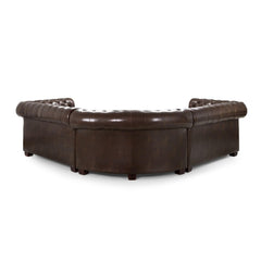 Chesterfield Large Corner Sofa in Antique Brown