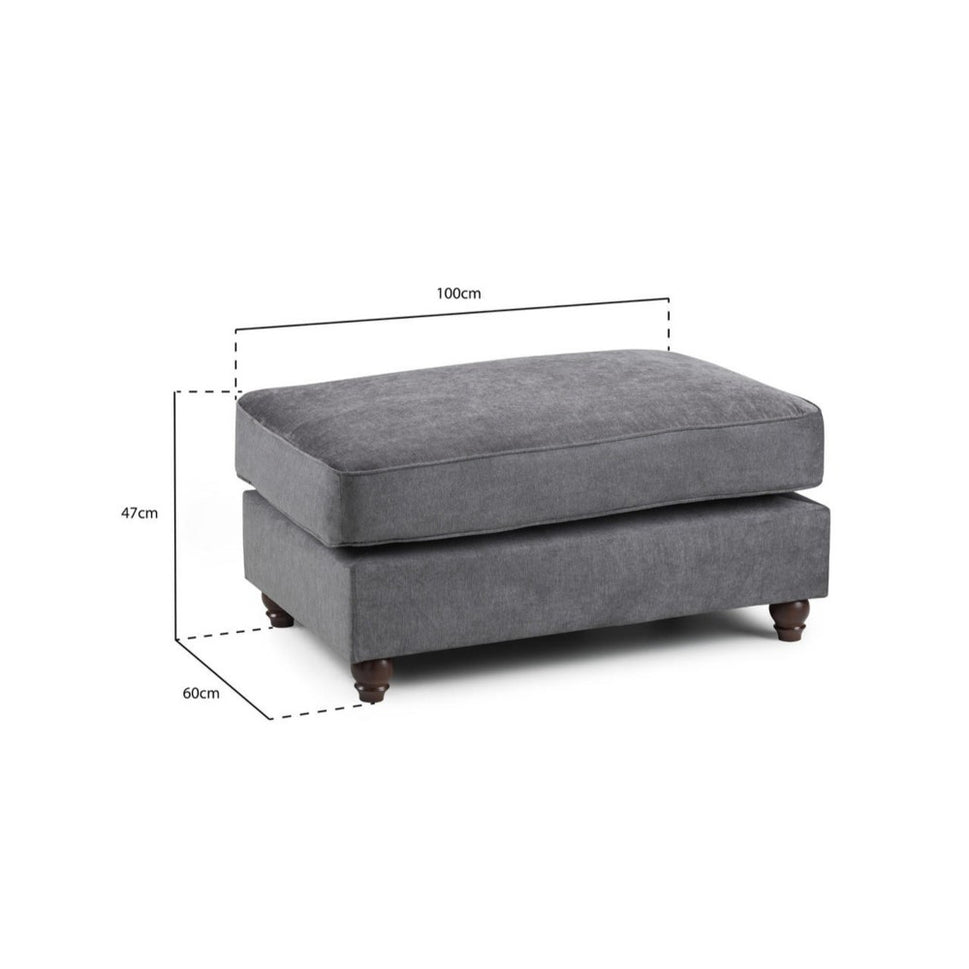 Windsor Fullback Footstool in Stone