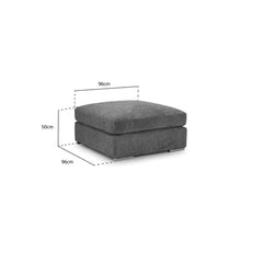 Naples Footstool in Grey