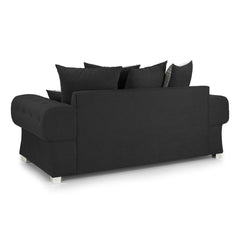 Verona Scatterback 3 Seater Sofa in Black