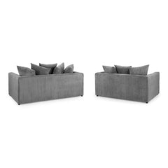 Harley Jumbo 3+2 Seater Sofa in Grey