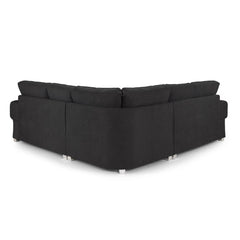 Verona Large Corner Sofa in Black