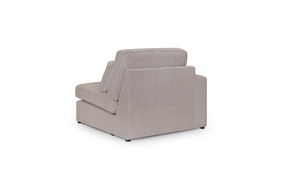 Kiana Modular Sofa Left Hand Arm Piece in Mocha