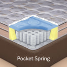 Switch Sleepwell Spring Fresh Classic | 3 Zone Profiled Resitec Foam | Pocket Spring | Neem Fresche Technology | Anti Sag Mattress 3 image