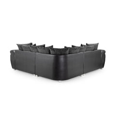 Shannon Large Corner Sofa in Black/Grey