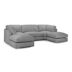 Inga U Shape Corner Fullback Sofa in Grey