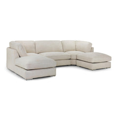 Inga U Shape Corner Fullback Sofa in Beige