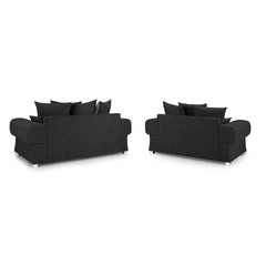 Verona Scatterback 3+2 Seater Sofa in Black