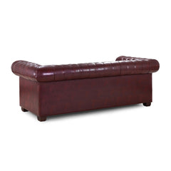 Chesterfield 3 Seater Sofa in Oxblood Red