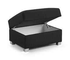 Verona Fullback Footstool in Black