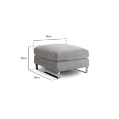 Kingston Footstool in Grey