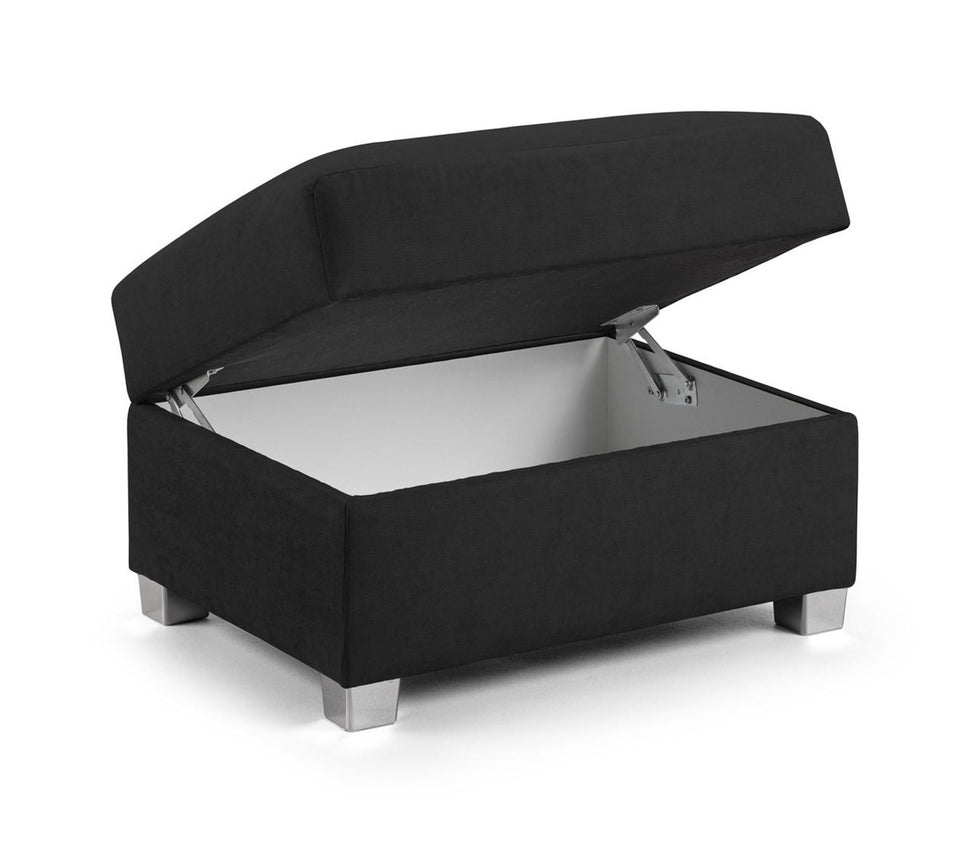 Verona Scatterback Footstool in Black