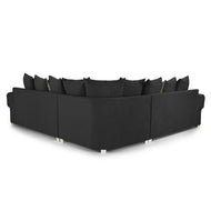 Verona Scatterback Large Corner Sofa in Black