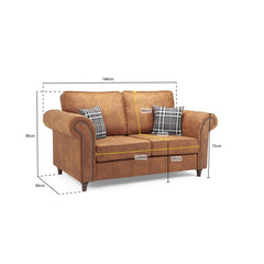 Oakland 2 Seater Sofa in Tan