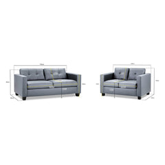 Jerry 3+2 Seater Sofa in Grey