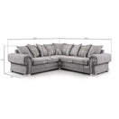 Switch Verona Scatterback Large Corner Sofa in Grey 3 image