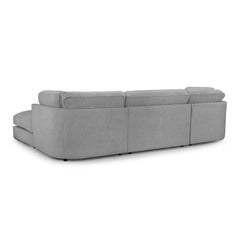 Inga U Shape Corner Fullback Sofa in Grey