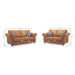 Oakland 3+2 Seater Sofa in Tan