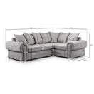 Switch Verona Scatterback Right Hand Facing Corner Sofa in Grey 3 image