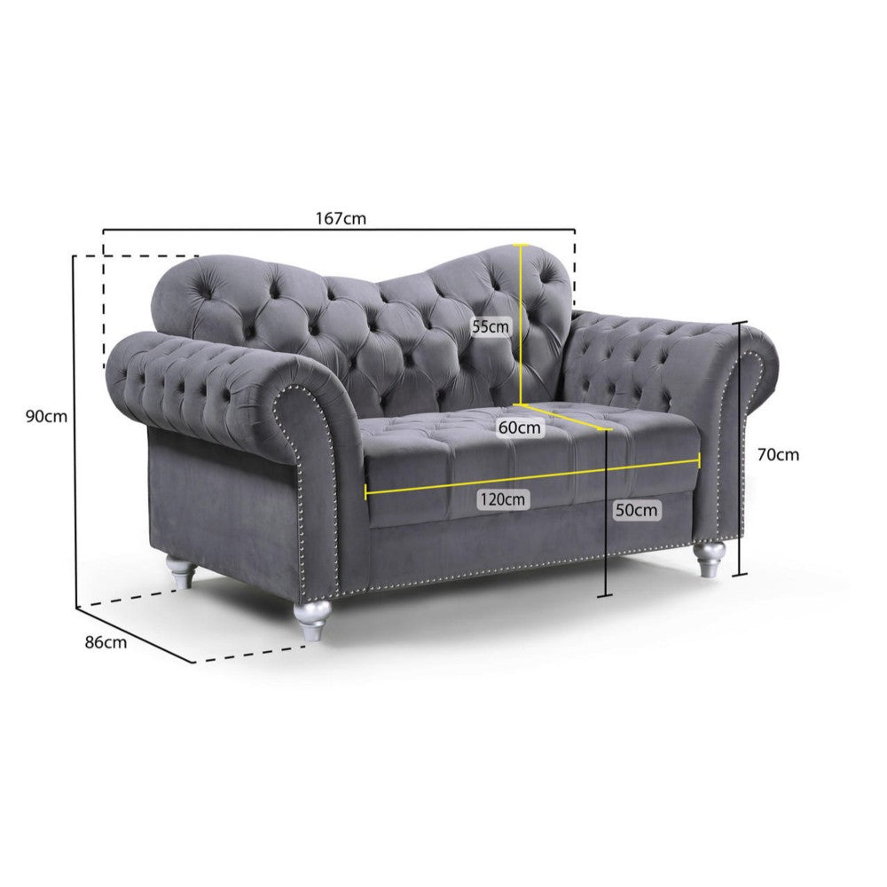 Jubilee 2 Seater Sofa in Grey