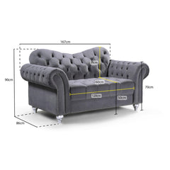 Jubilee 2 Seater Sofa in Grey