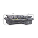 Switch Windsor Fullback Right Hand Facing Corner Sofa in Grey 3 image