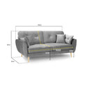 Switch Zinc 3 Seater Sofa in Grey 3 image