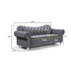 Jubilee 3 Seater Sofa in Grey