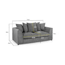 Switch Harley Jumbo 3 Seater Sofa in Grey 3 image
