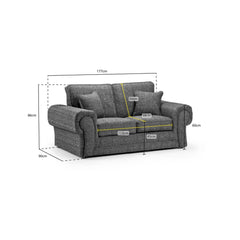 Wilcot 2 Seater Sofa in Grey