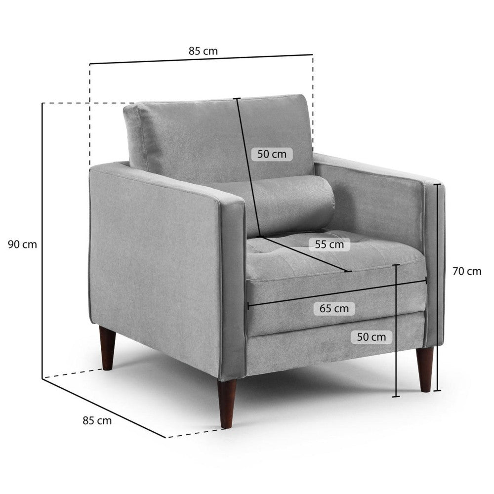 Harper Armchair Plush Grey