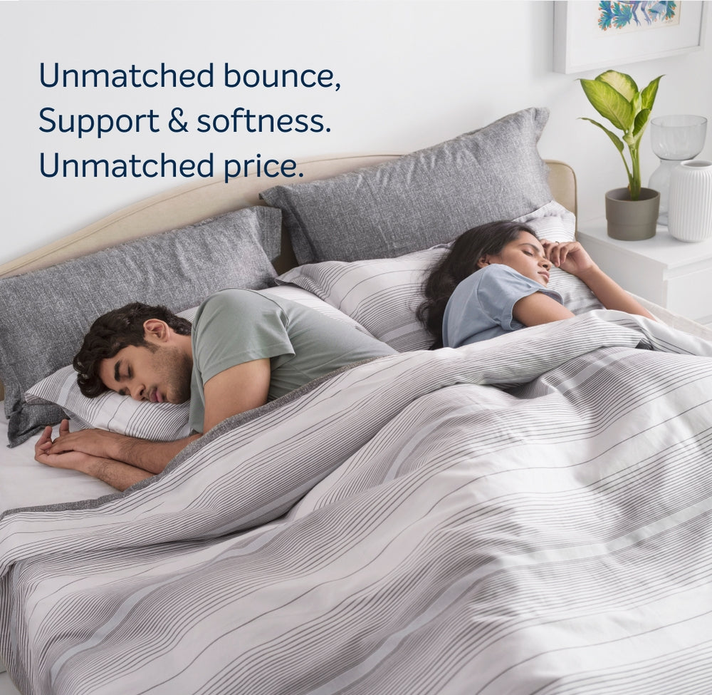 Sleepwell Spring Fresh Classic | 3 Zone Profiled Resitec Foam | Pocket Spring | Neem Fresche Technology | Anti Sag Mattress