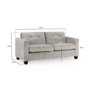 Switch Jerry 3 Seater Sofa in Grey Fabric 3 image