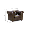 Switch Chesterfield Armchair in Antique Brown 3 image