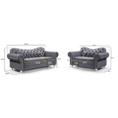 Jubilee 3+2 Seater Sofa in Grey